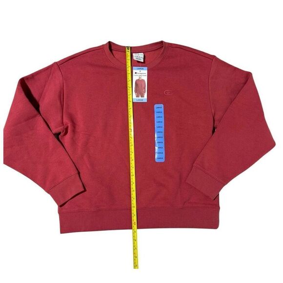 Champion Women's Fleece Sweatshirt Redwood Red Size L - Picture 4 of 7